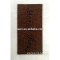 off promotion debosse words microfiber beanie leather label